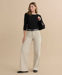 Mid Rise Wide Leg