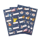 Pokémon Holiday Gift Labels (3 Sheets)