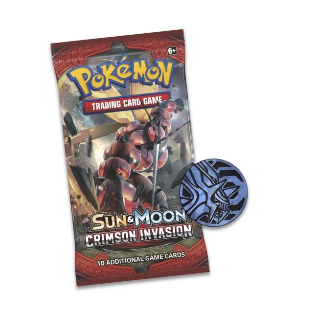 Pokémon TCG: Sun & Moon-Crimson Invasion 3 Booster Packs, Coin & Lucario Promo Card