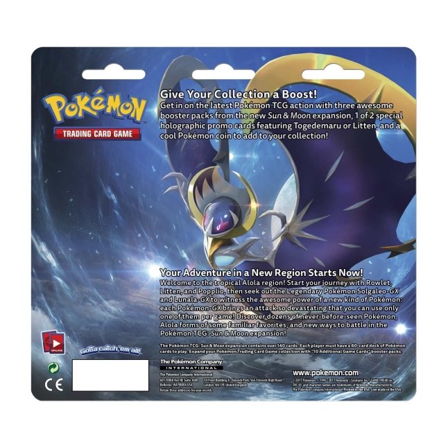 Pokémon TCG: Sun & Moon 3 Booster Packs, Coin & Togedemaru Promo Card