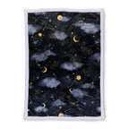 Jirachi Sleep Black Faux Shearling Throw Blanket