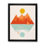 Lapras Mountains Orange Framed Wall Art