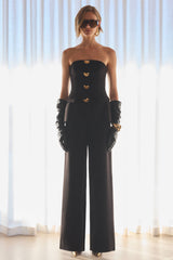Zoey | Black Bandeau Jumpsuit
