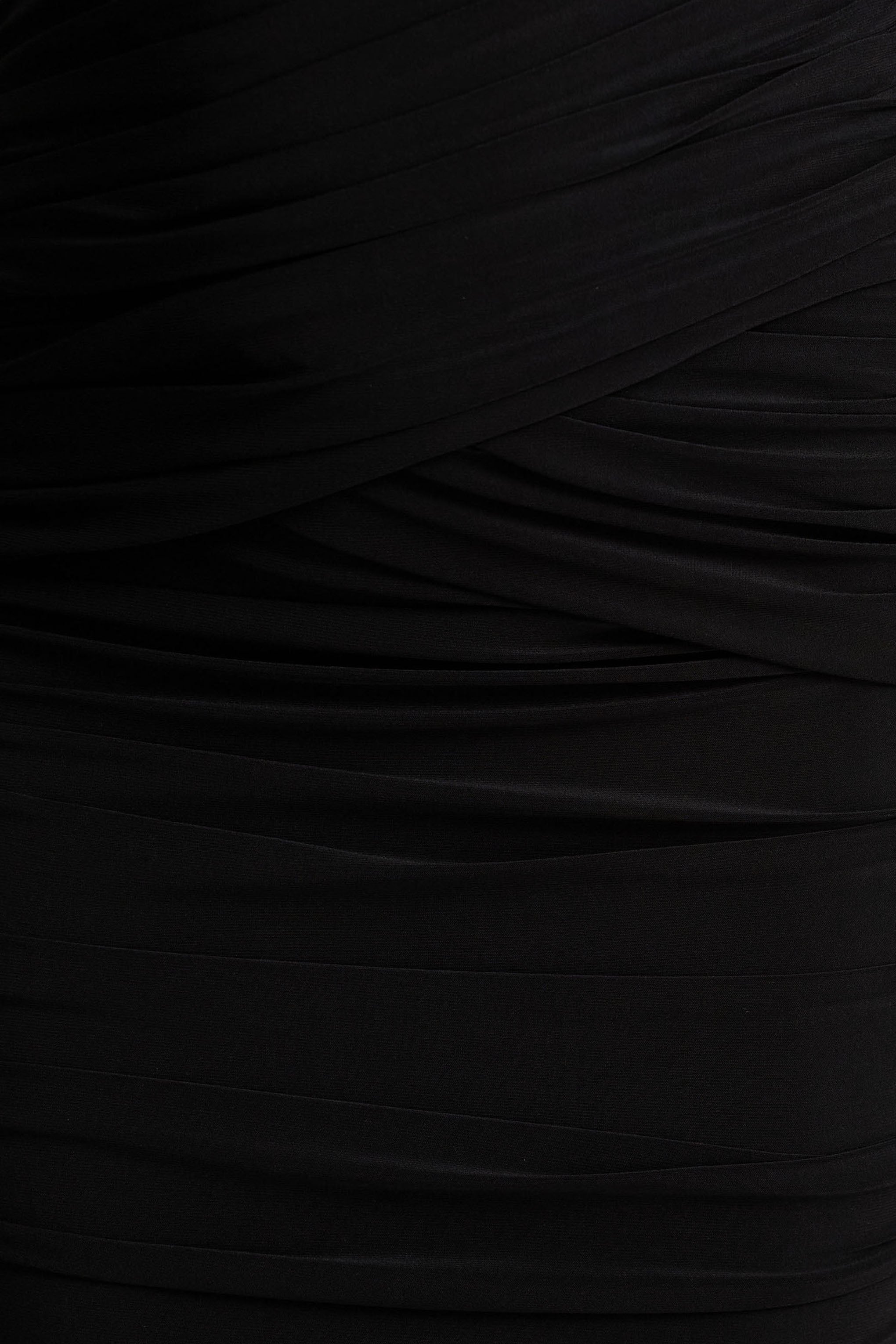 Kendall | Black V-Neck Wrapped Maxi Dress With Chest Cut-Out