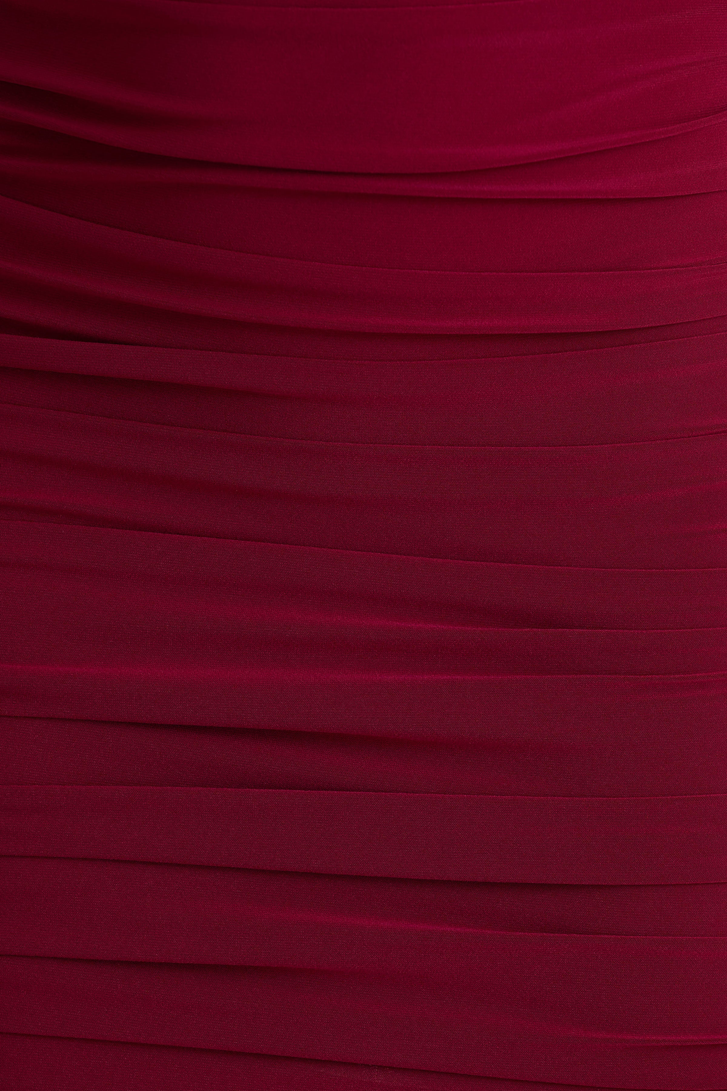Missy | Burgundy Mini Dress With Cape-Sleeve And Ruched Detailing