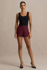 Lina | Burgundy Tailored Shorts
