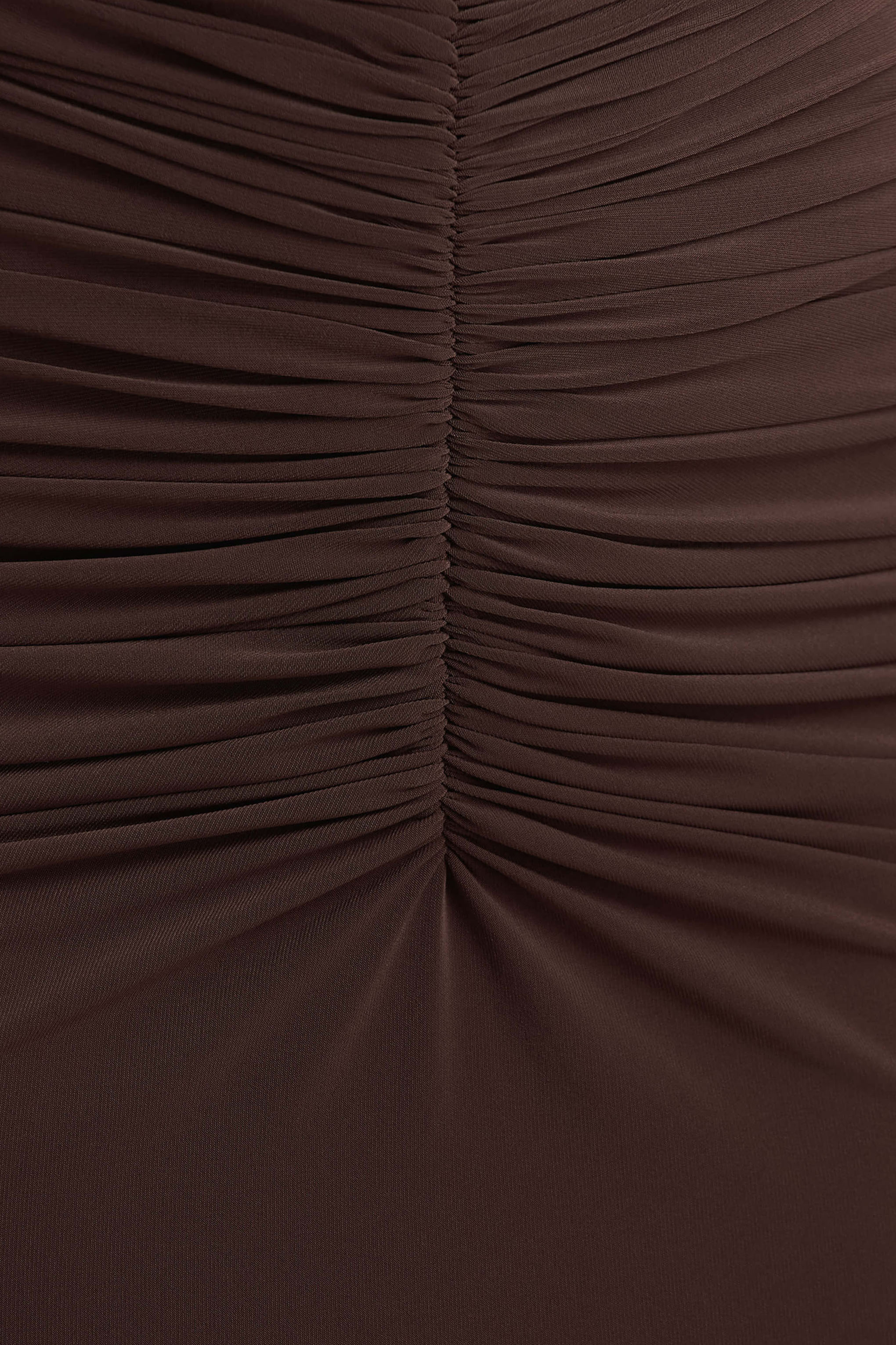Premiere | Brown Boat-Neck Maxi Dress With Cape Sleeves And Open-Back