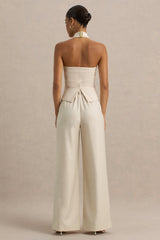 Bellarose | Nude Wide-Leg Trousers