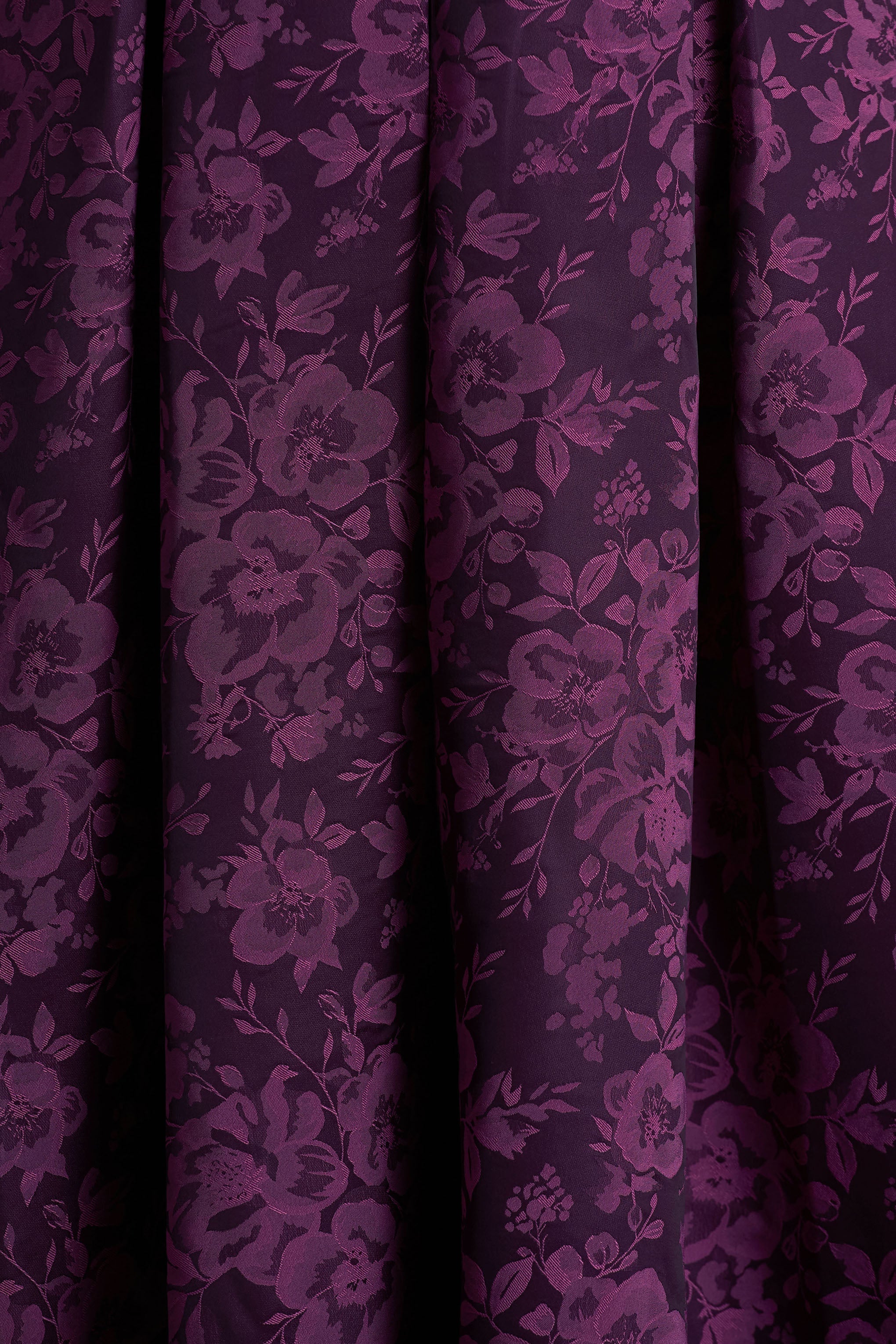 Isabeau | Purple Satin Plunge-Neck Midi Dress